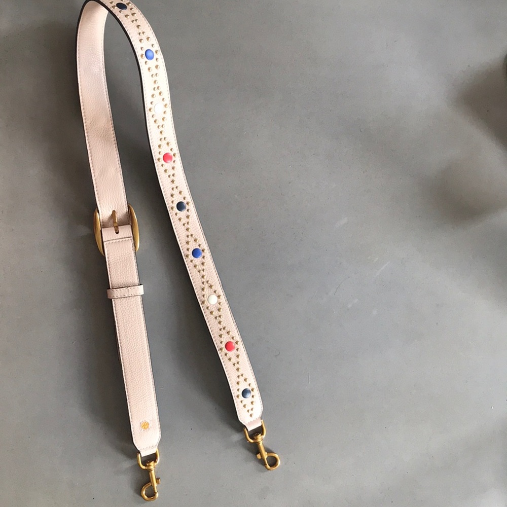 Tory Burch Studded guitar purse strap